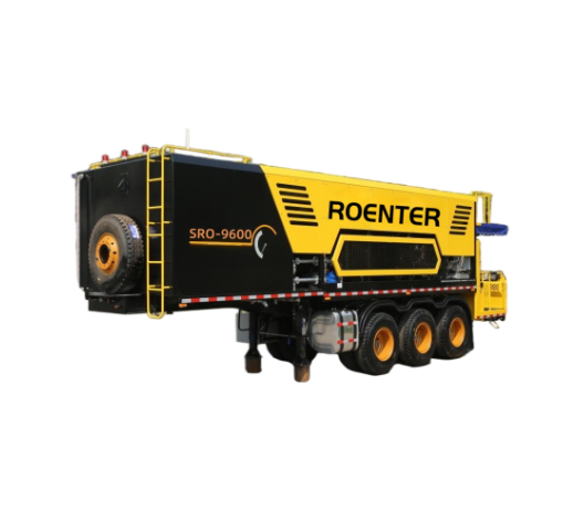 SRO-9600TFC Pavimentadora de micropavimentación inteligente tipo remolque, Pavimentadora con sello de lechada para mantenimiento de carreteras de asfalto