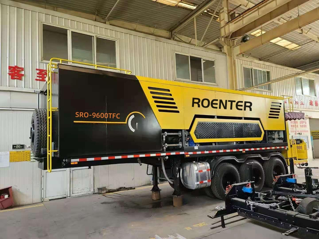 SRO-9600TFC Pavimentadora de micropavimentación inteligente tipo remolque, Pavimentadora con sello de lechada para mantenimiento de carreteras de asfalto